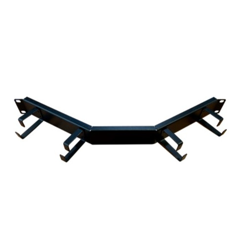CMW Ltd Matrix | 1U 19 inch V Shaped Angled 4 Ring Cable Management Panel - Black