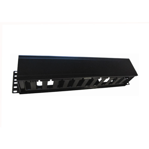 CMW Ltd Matrix | 2U 70mm Deep Black Plastic Slotted Finger Panel - Black