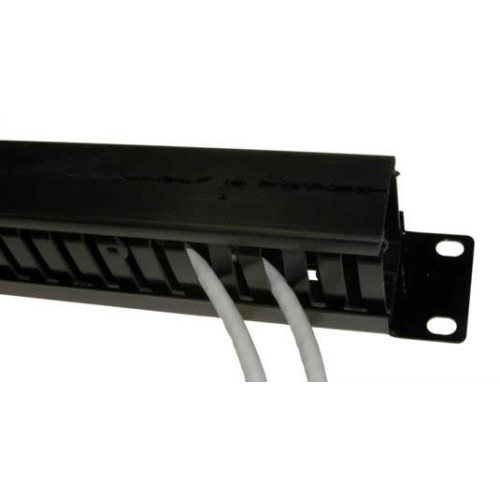 CMW Ltd Matrix | 1u Plastic Cable Management Dump Panel 54mm Deep Black
