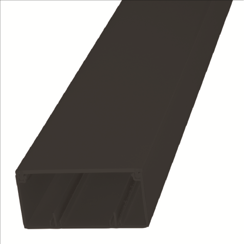 CMW Ltd, Algar Plastic Cable Trunking | Black 100mm x 50mm PVC Maxi Trunking, 3m length 