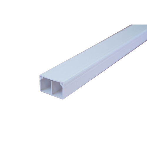 Dietzel Univolt PVC 2 Compartment Mini Trunking 40mm x 25mm 3m Trunking Length White