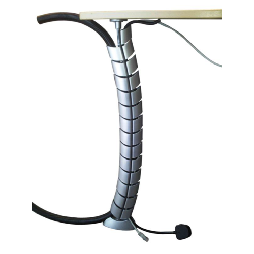 Two Compartment under Desk Cable Spine 740 - Silver, Desk Cable Management
