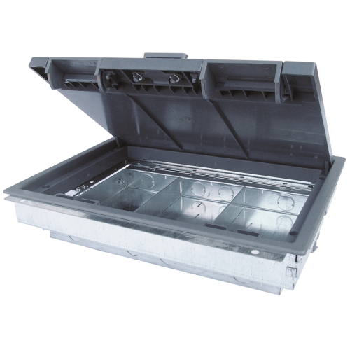 TASS TFB3/64 | 3 Compartment Shallow Cavity Floor Box 303mm x 221mm 64mm depth