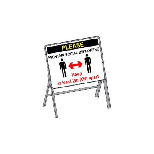CMW Ltd | Maintain Social Distance A Frame