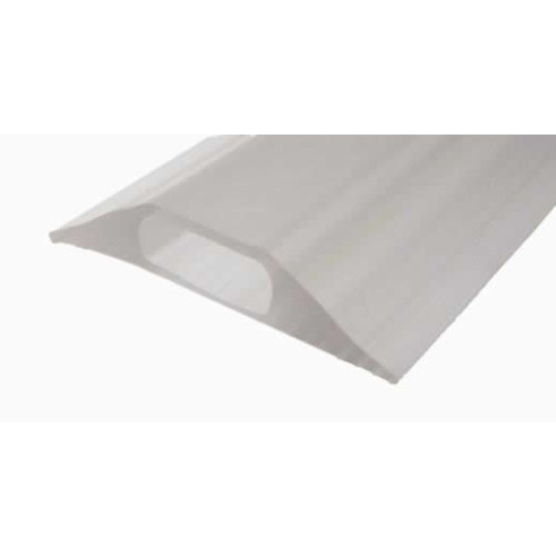 Osmor 02CRYST0030 | Clear Floor Cable Cover Split Base Hole Size:30x10mm - 3m length Overall Size 80mm x 18mm  (3m lgth)