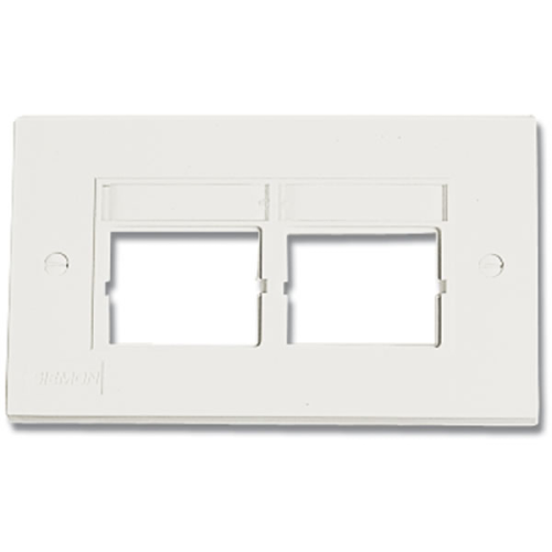 CMW Ltd CTE4-FP-02 | Siemon CT 2 Port Faceplate D/G White
