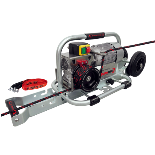 Capstan Winch CW 800 E Including Steel Trolley, Mounting Rail and Strap