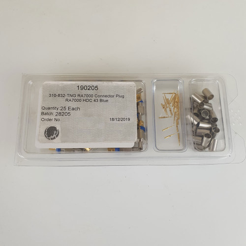 3 part Straight plug Crimp Type For Flexible Cable, suitable for RA7000 - Pack of 25
