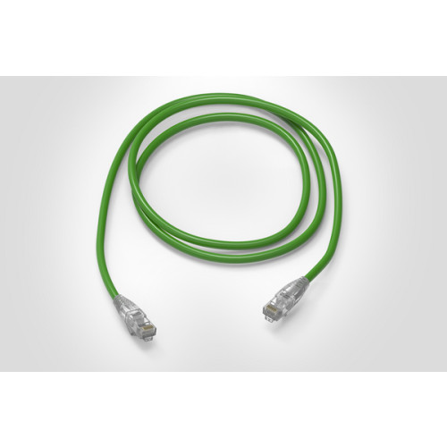 HellermannTyton RJ45C6AGN-1.0M 1m Cat6A RJ45 S/FTP Shielded 26Awg LSZH Patch Lead Green