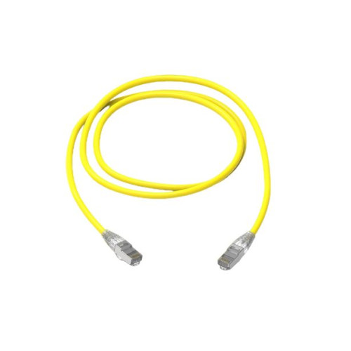 HellermannTyton RJ45C6AYL-1.0M 1m Cat6A RJ45 S/FTP Shielded 26Awg LSZH Patch Lead Yellow