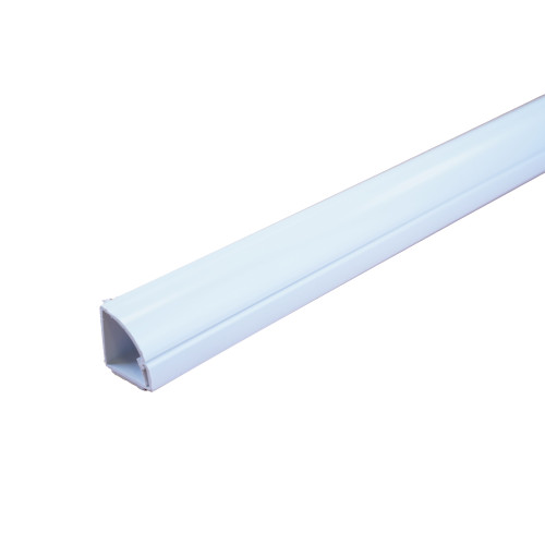 D-Line R3D22QSW Self Adhesive 1/4 Round 22mm x 22mm 3m Plastic Trunking Length White