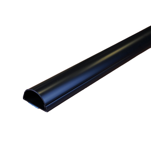 D-Line R3D5025W Self Adhesive 1/2 Round Maxi 50mm x 25mm 3m Plastic Trunking Length Black