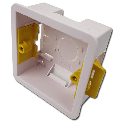 35mm Deep Single Gang Dry-Lining Box White