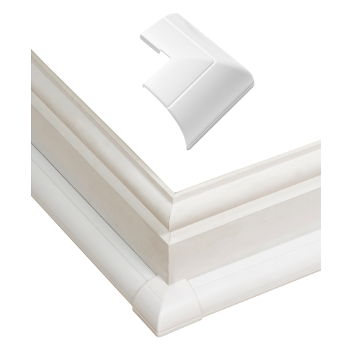 D-Line FLEB22QSW | D-Line White Clip Over External Bend 22mm x 22mm