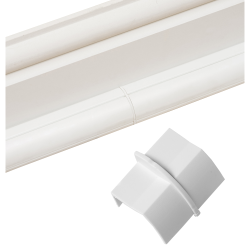 D-Line CP22QSW | D-Line White Smooth Fit Plain Coupler 22mm x 22mm