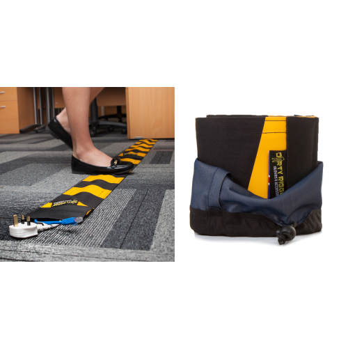 CMW Ltd | Black and Yellow Carpet Crawler Cable Cover 1m