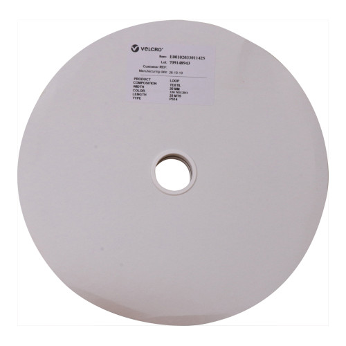 Velcro E00102033011425 | 20mm VELCRO&Acirc;&reg; Brand Loop Black PS14 25 Mtr Roll