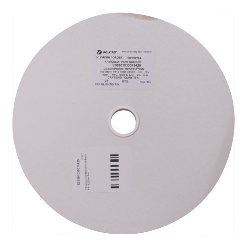 Velcro E08801033011425 | 10mm VELCRO&Acirc;&reg; Brand Hook Black PS14 25 Mtr Roll