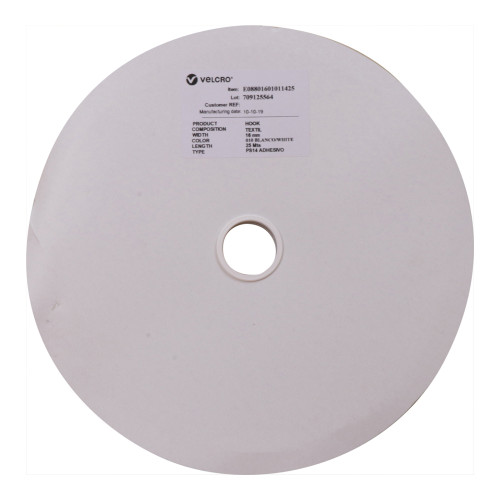 Velcro E08801601011425 | 16mm VELCRO&Acirc;&reg; Brand Hook White PS14 25 Mtr Roll