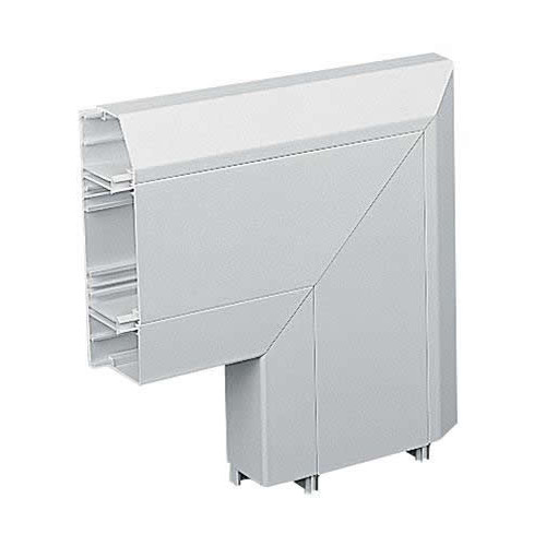 Marshall-Tufflex EFA2DWH | Marshall Tufflex PVC - U White Sterling Profile 2 3 Compartment Skirting Dado Flat Angle-down