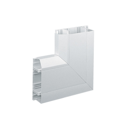 Marshall-Tufflex EFA2UWH | Marshall Tufflex PVC - U White Sterling Profile 2 3 Compartment Skirting Dado Flat Angle-up