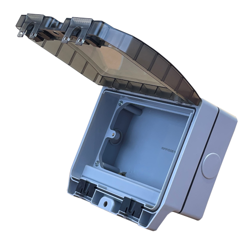 ES2ENC 2 Gang IP66 Enclosure with Transluscent Lid