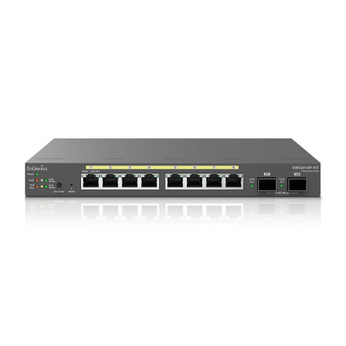 EnGenius EWS2910P-FIT Managed Gigabit 8-Port 55W PoE Switch with 2 SFP Ports