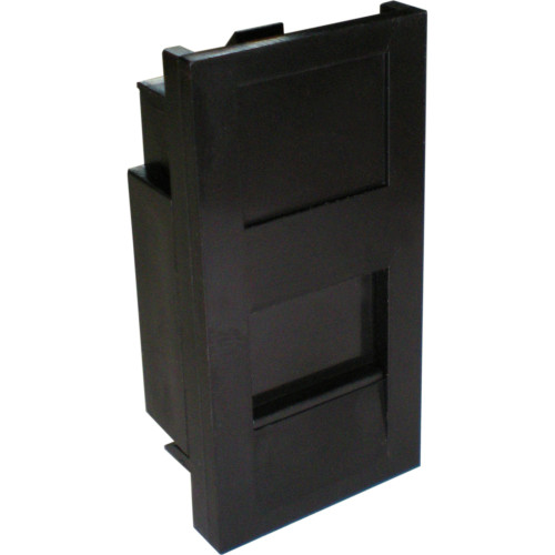 CMW Ltd Copper Structured Cabling 100-014 | EXCEL PLUS SHUTTERED MOD FOR KEYSTONE JACK-BLACK
