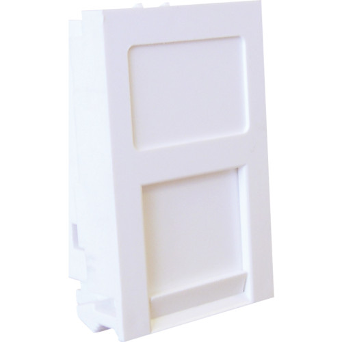 CMW Ltd | Excel Plus Shuttered Euro Module for Keystone Jack - White