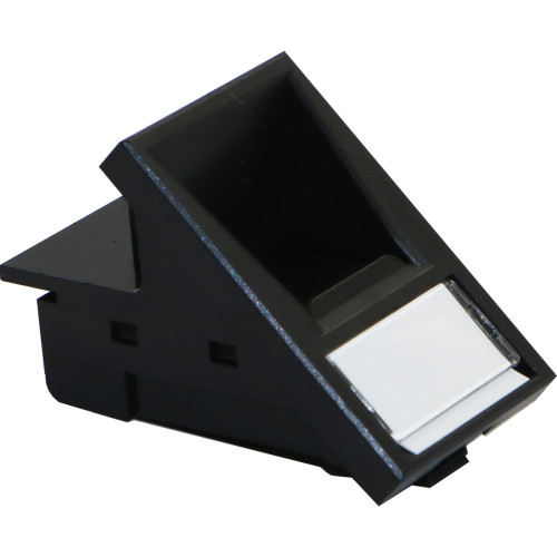 Fujikura 0 | Excel 6c Angled Shutter For Keystone Jack 38.5mm X 25mm - Black