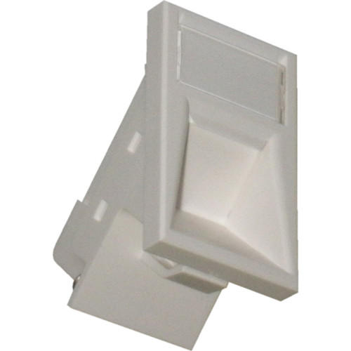 Fujikura 0 | Excel 6c Angled Shutter For Keystone Jack 38.5mm X 25mm - White