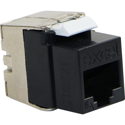 CMW Ltd | Excel Cat6A UTP Keystone Toolless Module Low Profile Black