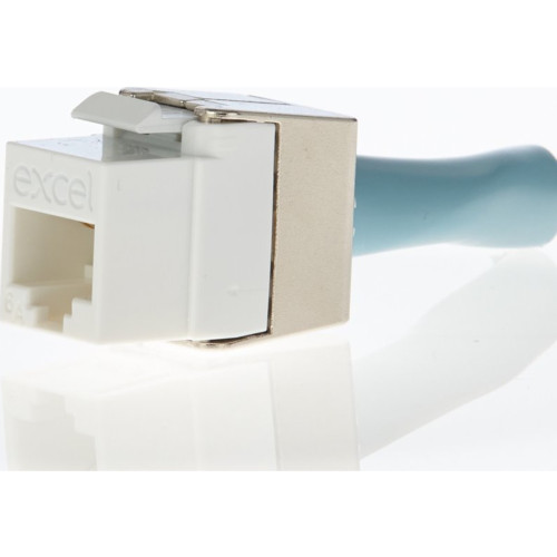 CMW Ltd | Excel Cat 6A UTP Keystone Toolless Module Low Profile White
