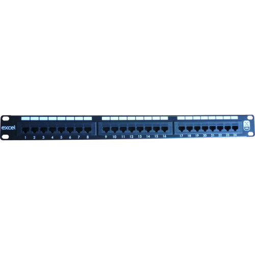 CMW Ltd, Structured Cabling Copper Patchcord | Excel 1U 24 Port Cat 6 Patch Panel
