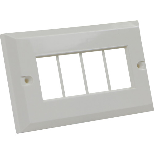 CMW Ltd  | Excel 6C Dual Gang Plate Upto 4 Modules-White 