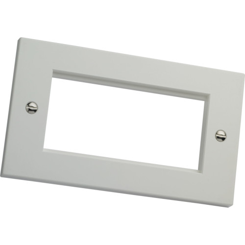 CMW Ltd  | Excel White Double Gang Flat Plate Without Blanks