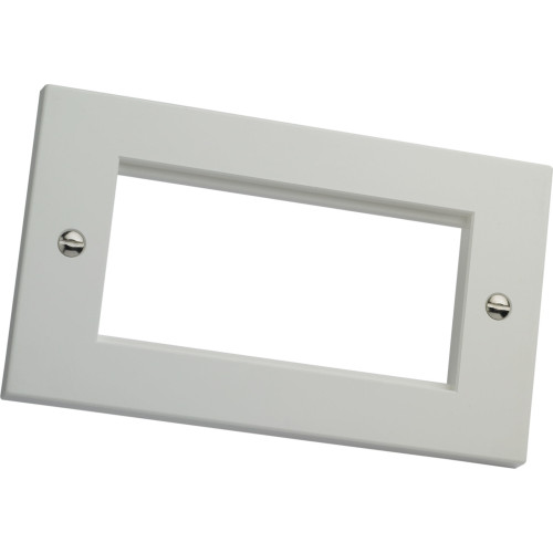 CMW Ltd | Excel White Double Gang Flat Plate Without Blanks