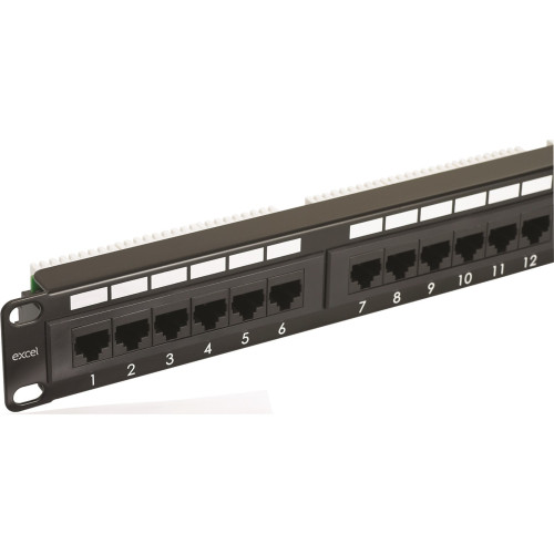 CMW Ltd, Structured Cabling Copper Patchcord | Excel 1U 24 Port Cat 5e Patch Panel