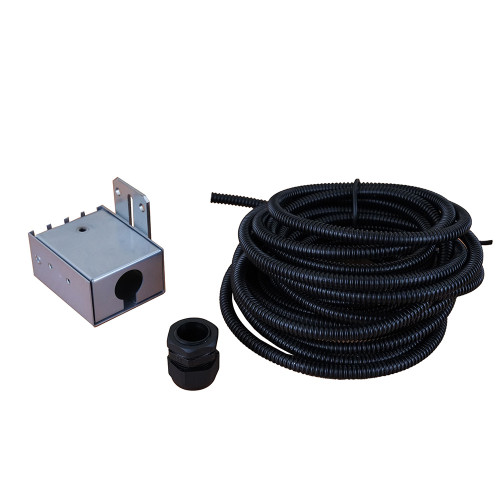 4 Way Fibre Breakout Manifold Unit with 8m of 10mm Flexible Conduit