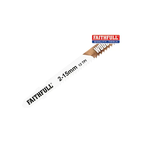 Faithfull 2-15mm 12 TPI Wood Jigsaw Blades Pack of 5