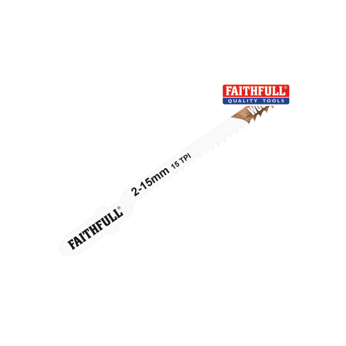 Faithfull 2-15mm 15 TPI Wood Jigsaw Blades Pack of 5