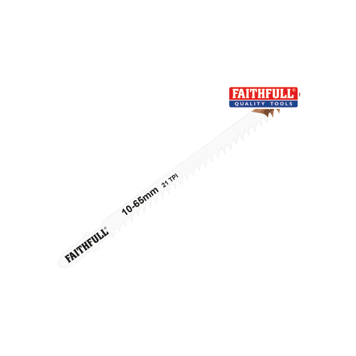 Faithfull 10-65mm 21 TPI Wood Jigsaw Blades Pack of 5