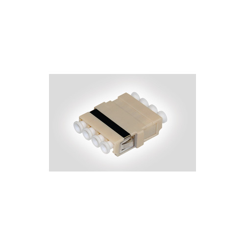 HellermannTyton FBAMMBG-LCLCQD-FL001 LC Quad Multimode Flangeless Adaptor Beige