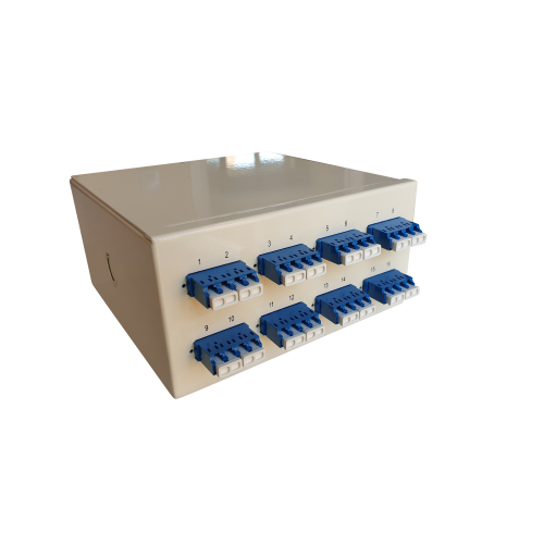 CMW Ltd | Singlemode - 8 x LC Quad 32 Way Fibre Wall Mount Breakout Box