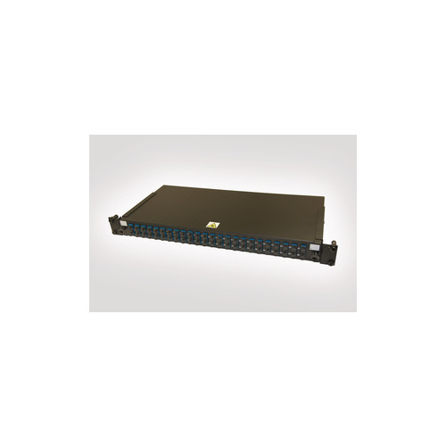 HellermannTyton FBPDBKL-SCSMDX-24VF1 SC Duplex 48 port 24 position sliding patch panel loaded with 24 SC duplex singlemode adaptors