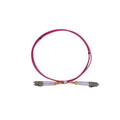 CMW Ltd Fibreoptic Patch Lead | 1m LC-LC OM4 - 2mm duplex patchcord Violet