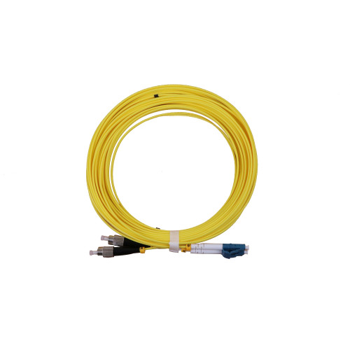 CMW Ltd Fibreoptic Patch Lead | 10m FC-LC singlemode - 2mm duplex patchcord YELLOW