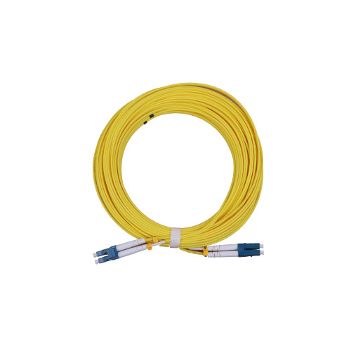 CMW Ltd Fibreoptic Patch Lead | 15m LC-LC singlemode - 2mm duplex patchcord YELLOW