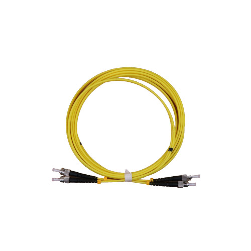 CMW Ltd Fibreoptic Patch Lead | 3m ST-ST singlemode Duplex Patchcord 3mm Jacket Yellow