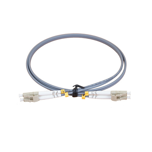 1m LC to LC Duplex OM1 Multimode Grey Fibre Optic Patch Cable with 3mm Jacket